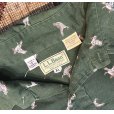 画像2: ~90's【USA製】ビンテージ【L.L.Bean 】【ＬＬビーン】【緑】【鳥総柄プリント】【コットンシャツ】【サイズＸＬ】<br> (2)