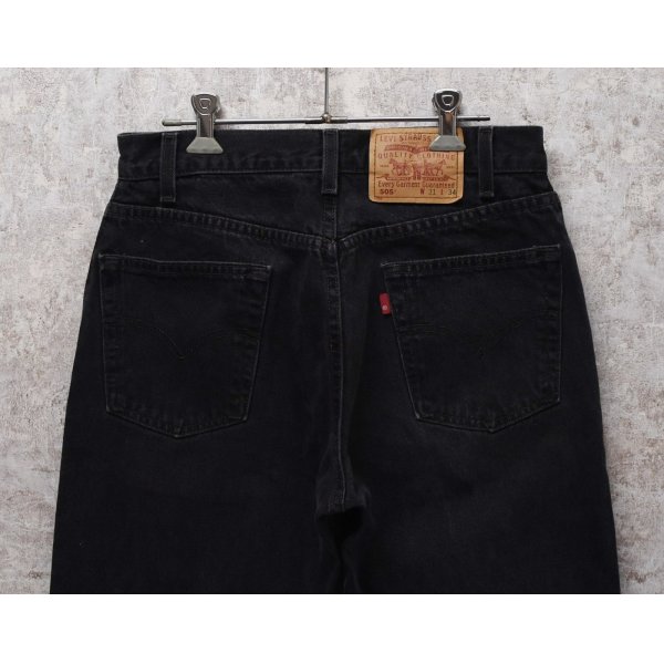 画像4: メキシコ製【ビンテージ】【LEVI'S】【リーバイス５０５】505【黒】【デニムパンツ】ブラックデニム【31×34】 