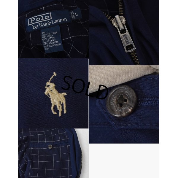 画像2: 【ラルフローレン】【POLO RALPH LAUREN】【紺ｘ襟裏ベージュ】【ブルゾン】スウィングトップ【サイズＬ】 