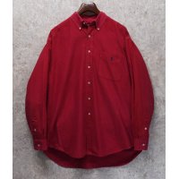 【ビンテージ】【RALPH LAUREN】【ラルフローレン】【Big Shirt】【赤】【ボタンダウンシャツ】【サイズＬ】 