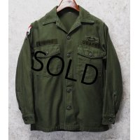 【60's】【U.S.ARMY】【米軍実物】【ビンテージ】【OG107】【ユーティリティシャツ】【S程度】 