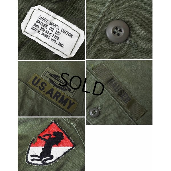 画像2: 【60's】【U.S.ARMY】【米軍実物】【ビンテージ】【OG107】【ユーティリティシャツ】【S程度】 