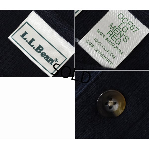 画像2: 【ビンテージ】【L.L.Bean】LLビーン【黒ｘ白ライン】【長袖ポロシャツ】【サイズL】 