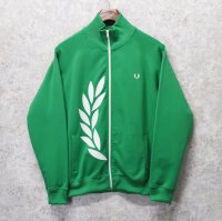 【フレッドペリー】Fred Perry【黄緑×白ロゴ】ジャージ【トラックジャケット】【トラックジャージ】【サイズM】 