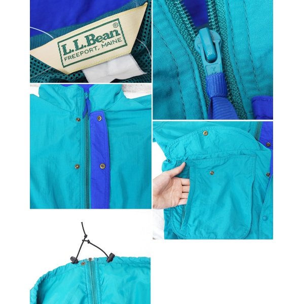 画像2: 80's 【USA製】【L.L.Bean】【ＬＬビーン】エメラルドグリーン【ウィンディリッジジャケット】バギーズジャケット【ナイロンジップアップブルゾン】【サイズL】 