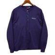 画像1: 80's ビンテージ【パタゴニア】patagonia 【デカタグ】【紺】【ヘンリーネック】フリースロンT【サイズＬ】<br> (1)