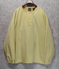 【ビンテージ】【オールドギャップ】GAP【クリームイエロー】【ヘンリーネック】【スウェット】【サイズＸＬ】 