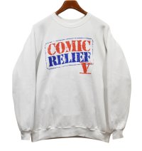 90's【USA製】【ビンテージ】【フルーツオブザルーム】【COMIC RELIFE】コミックリリーフ【スウェット】【サイズXL】 