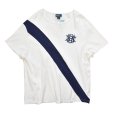 画像1: 【ラルフローレン】【POLO ralph lauren】【白×紺ライン】【Ｔシャツ】【サイズＸＸＬ】<br> (1)