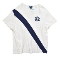 【ラルフローレン】【POLO ralph lauren】【白×紺ライン】【Ｔシャツ】【サイズＸＸＬ】 