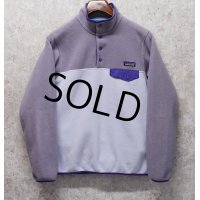 【パタゴニア】patagonia【紫】トリコロール【シンチラフリース】【スナップT】【フリースジャケット】【サイズS】 