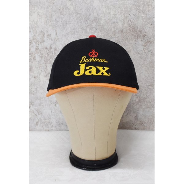 画像1: 【USA製】【ビンテージ】【Backman Jax】【バックマン ジャックス】黒ｘオレンジ【BBキャップ】【ベースボールキャップ】 