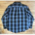 画像3: 【ギャップ】GAP【RELAXED】【青×黒】【シャドーチェック】【ヘビーネルシャツ】【サイズL】<br> (3)