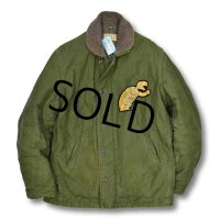 50's【ビンテージ】【民間モデル】【亀フェルトワッペン付き】【N-1タイプジャケット】【米軍】U.S.NAVY 