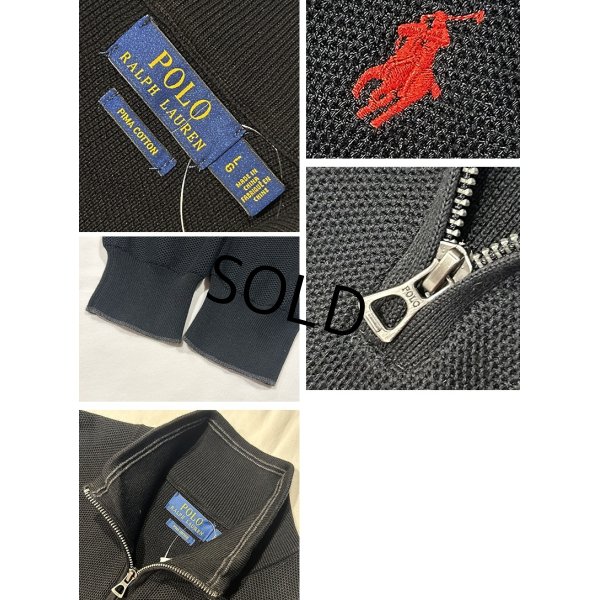 画像2: 【ラルフローレン】POLO RALPH LAUREN【黒】【無地】【ハーフジップ】【コットンセーター】【サイズＬ】  