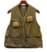 【~70's】【ビンテージ】l.l.bean【エルエルビーン】【筆記体タグ】ハーフムーンポケット【ハンティングベスト】サークルポケット 