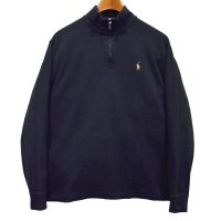 【POLO RALPH LAUREN】【ラルフローレン】黒【ハーフジップ】【コットンセーター】【サイズＬ】 