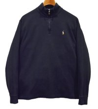 【POLO RALPH LAUREN】【ラルフローレン】黒【ハーフジップ】【コットンセーター】【サイズＬ】 