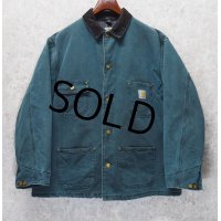 【ビンテージ】【Carhartt】【カーハート】【緑】【ミシガンチョアコート】【ブランケット裏地付き】【ダック地ジャケット】 