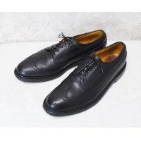 70's~【フローシャイム】【インペリアル】【ブラック】KENMOOR【ウィングチップシューズ】【9 1/2 2D】【27.5ｃｍ程度】 