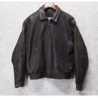 【ビンテージ】【AEROPOSTALE】【エアロポステール】【ブラウン】【レザージャケット】【サイズUS40】 