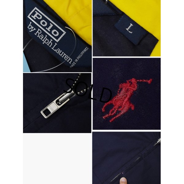 画像2: 【ビンテージ】RALPH LAUREN【ラルフローレン】【紺ｘ黄色】フルジップ【コットンパーカー】【サイズL】 