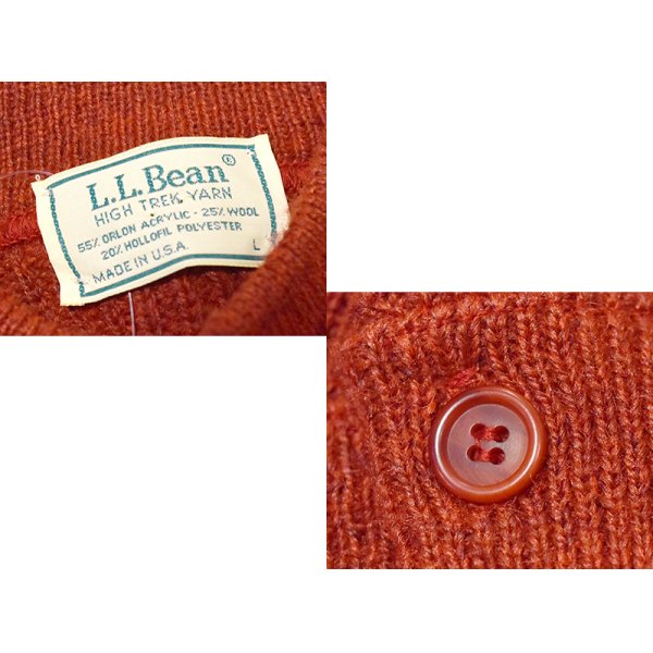 画像2: USA製　 ビンテージ【L.L.Bean】【ワイン】LLビーン【ヘンリーネックセーター】【サイズＬ】 