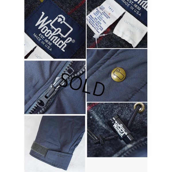 画像2: 80's∼【USA製】【ビンテージ】【ウールリッチ】【Woolrich】【紺ｘブランケット裏地】【フード付き】ゴアテックス【マウンテンパーカー】【サイズＬ】 