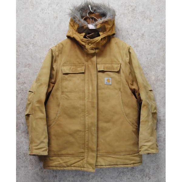 画像4: 【ビンテージ】【カーハート】【carhartt】ブラウン【ダック地】フード付き【トラディショナルコート】レディース古着【フルジップパーカー】 