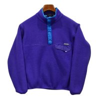 90s ビンテージ【パタゴニア】patagonia【紫×水色】【スナップT】【フリースプルオーバー】【サイズS】 