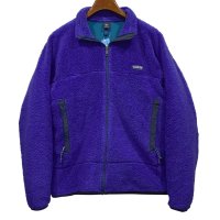 90's USA製【パタゴニア】patagonia【ブルー】ＰＥＦ【レトロXカーディガン】フリース【サイズＬ】 