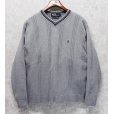 画像1: 【ラルフローレン】POLO RALPH LAUREN【グレー】Vネック【コットンセーター】【サイズL】<br> (1)