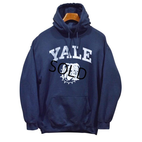 画像1: 【ビンテージ】YALE【YALE大学】【イエール大学】紺【ブルドッグ】【カレッジロゴパーカー】【サイズL】 