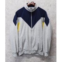 ~90's【未使用】【ACTIVE WEAR】アクティブウェア【グレー×紺×黄色】トラックジャージ【スウェットジャージ】サイズL 