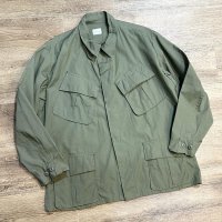 【デッドストック】60's【ビンテージ】U.S.ARMY【米軍実物】リップストップ【ジャングルファティーグジャケット】【L-SHORT】 