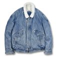 画像3: 90's【USA製】【ビンテージ】【リーバイス】【LEVI'S】シルバーメダル【75409】ケミカルウォッシュ ボアデニムジャケット【サイズL】<br> (3)