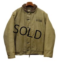 40's【ビンテージ】【米軍実物】【U.S.NAVY】【N-1】【バックステンシル入り】【デッキジャケット】【US40】 