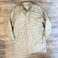 90's【USA製】【ビンテージ】【ＬＬビーン】【L.L.bean】ベージュ【ウール裏地付き】【ストームコート】【サイズXＬ】 