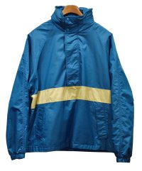 【ビンテージ】【エディーバウアー】【Eddie Bauer】【水色×黄色ライン】アノラックパーカー【サイズXＬ】 