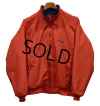 90's USA製【パタゴニア】patagonia ナイロン【シェルドシンチラジャケット 】【赤】【裏フリースブルゾン】【サイズL】 