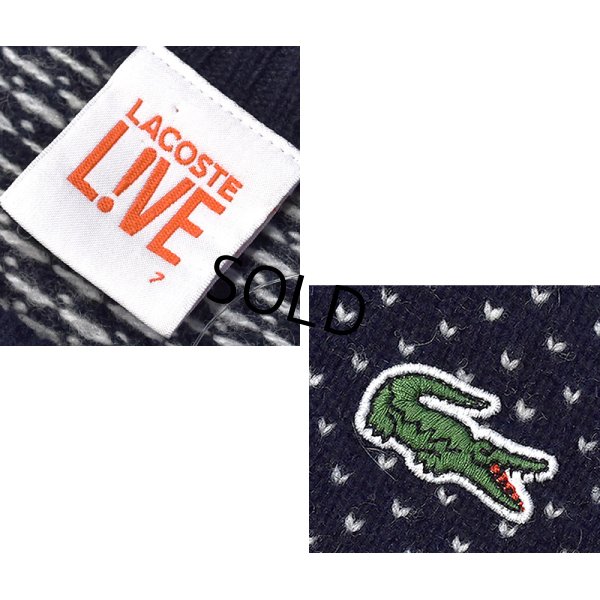 画像2: 【LACOSTE LIVE】ラコステライブ【紺ｘ白】【バーズアイ柄】セーター【サイズ7】 