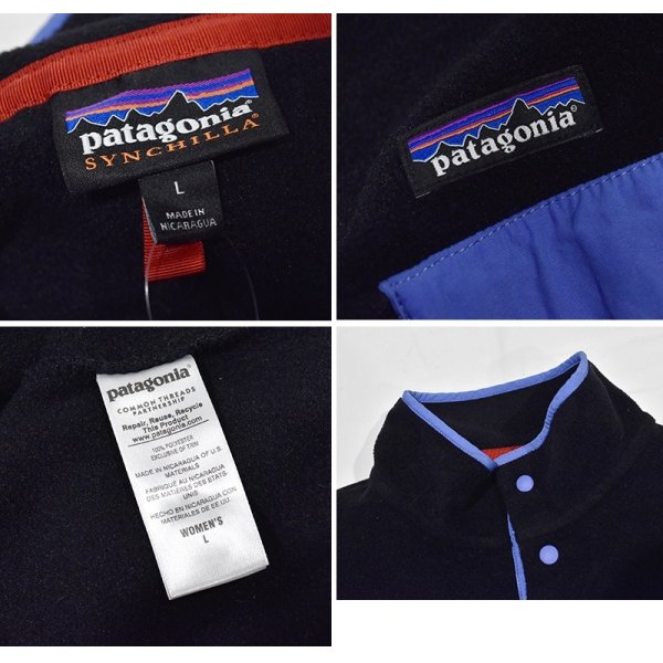 画像2: 【パタゴニア】patagonia【黒×紫】【シンチラフリース】【スナップT】【フリース】【レディースＬ】 