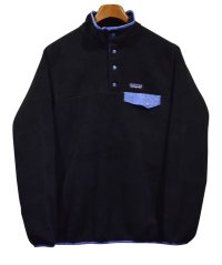 【パタゴニア】patagonia【黒×紫】【シンチラフリース】【スナップT】【フリース】【レディースＬ】 