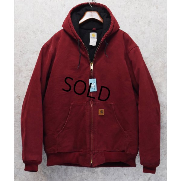 画像1: 【ビンテージ】【カーハート】【carhartt】ワイン【ダック地】ダックパーカー【アクティブパーカー】【フルジップパーカー】【XL-TALL】 