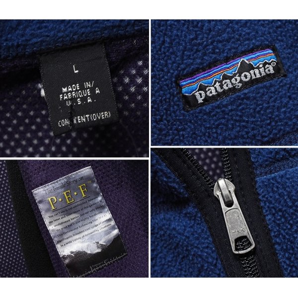 画像2: 90's 【パタゴニア】 patagonia【パーシャルエクリプス】【PEF】【フリースジャケット】【紺×黒】【サイズＬ】 