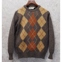 アイルランド製【BLARNEY WOOLEN MILLS】ブラーニーウーレンミルズ【ブラウン】【アーガイルセーター】サイズM 