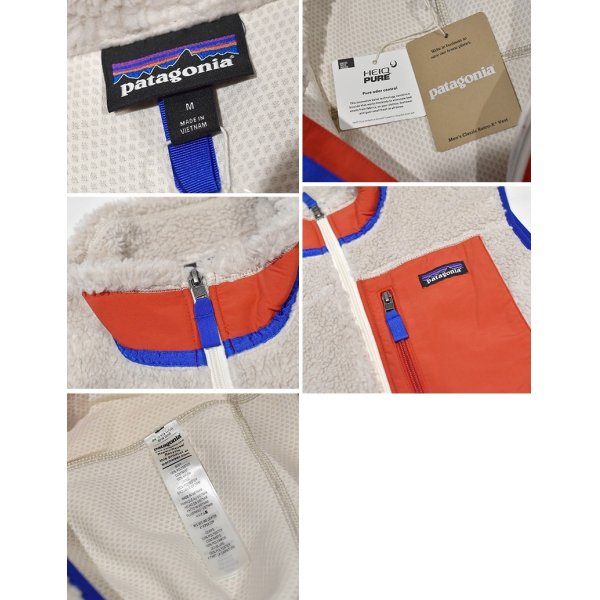 画像2: 新品未使用‼【パタゴニア】【PATAGONIA】【クラシック レトロX】【レトロパイルベスト】【白×青×赤】【フリースベスト】【サイズＭ】 