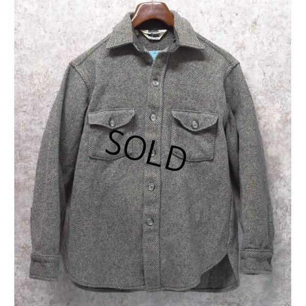 画像1: 70’s~ USA製【ビンテージ】Woolrich【ウールリッチ】【グレー】【ウールシャツ】【サイズM】 