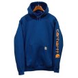 画像1: 【ビンテージ】【カーハート】carhartt【青】ロゴ入り【パーカー】【サイズ Ｍ】<br> (1)