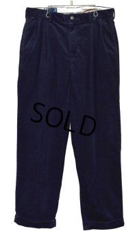 【ラルフローレン】POLO RALPH LAUREN【紺】HAMOND PANTS【２タック】【コーデュロイパンツ】【34×30】 